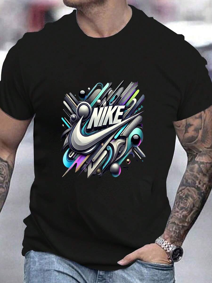 Camisetas masculinas - Preto - Ver 1
