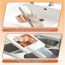1pcs Mini Household Mop, Desktop Mop, Wet And Dry Spray Mini Handheld Mop, Hands-Free Mop, Small Sponge Mop. Mini Foldable Desktop Mop, Small Space Mini Mop, Portable Cleaning Sponge Mop, Suitable For Bathrooms, Kitchens, Countertops, Glass, And Tiles - Wet And Dry Use, With One-Handed Squeeze Handle And Replaceable Heads, Office Cleaner, Car Interior Mop, Dorm Cleaner, Rental Mop, Apartment Mop, Desktop Mop, Countertop Mop, Glass Mop, Tile Mop, Bathroom Mop, Kitchen Mop, Small Cleaner, Handheld Cleaning Tool, Hands Free Squeeze, Sponge Cleaning Tool, Foldable Mop, Portable Cleaning Tool, Replaceable Mop Head, Easy To Squeeze, Wet Dry Cleaning, Household Tool, Daily Cleaning Tool, Quick Cleaning, Easy To Clean, Durable, Compact, Lightweight, Space Saving - A - Xem 2