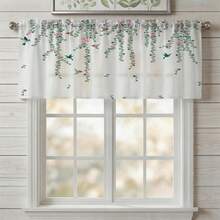 NOSBEI 2pcs/1pc Eucalyptus Hummingbird Sheer Curtains, Rod Pocket Voile Drapes For Living Room Bedroom, 52 Inches Wide * 84 Inches Long - Multicolor - View 3
