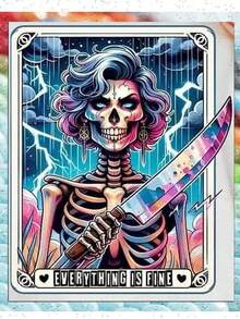 Skull Diamond Art Kits For Adults-Skull Diamond Painting Kits For Adults Beginners, 5D DIY Full Drill Round Rhinestone Gem Art Crafts Paintings For Home Wall Decor - round diamond - View 1