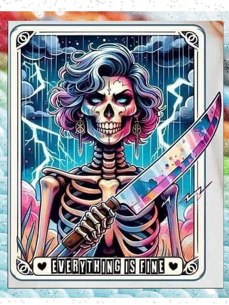 Skull Diamond Art Kits For Adults-Skull Diamond Painting Kits For Adults Beginners, 5D DIY Full Drill Round Rhinestone Gem Art Crafts Paintings For Home Wall Decor - round diamond - View 1
