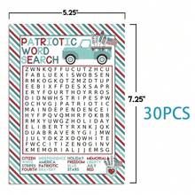Bộ thẻ trò chơi tìm từ và săn tìm kho báu chủ đề yêu nước, kích thước 5" x 7", gồm mười thẻ điền vào, chủ đề lễ hội. - Lễ hội toàn nước Mỹ - Xem 9