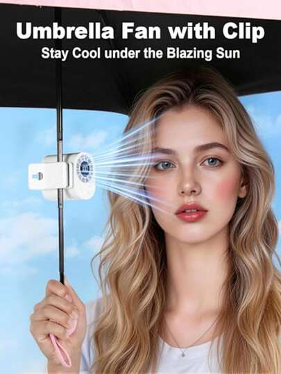 Ventilador portátil recargable con clip, mini ventilador de mano con pantalla LED, rotación de 360°, desmontable, para viajes compactos, regalos de verano para mujeres y hombres