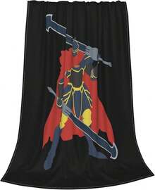 Anime Overlord Ainz Ooal Gown Blanket Unisex Blankets Soft Plush Fleece Throw Blankets For Couch Sofa Bedding Living Room - màu đen - Xem 10