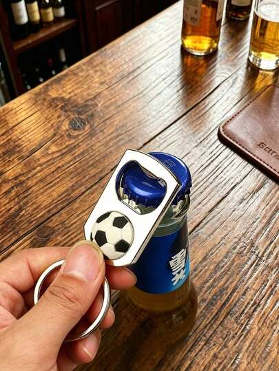 3D Goalkeeper Glove & Football Shaped Silicone Bottle Opener, Creative Football Design Bottle Opener Suitable For Football Fans, Portable And Durable, Great Gift For World Cup Party, Bar, Home And Gathering