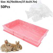50pcs/Pack Disposable Pet Cage Litter Pad, Suitable For Small Pet Cages Including Rabbit, Bird, Hamster Cages And Litter Boxes, Cleaning Pad Liners - White - View 11