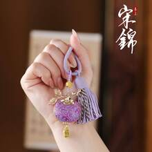 新品宋錦チャーム 紫のキット 手作りDIY素材セット おしゃれ小物 - 宋錦織 - うさぎ柄 - チェックする 6