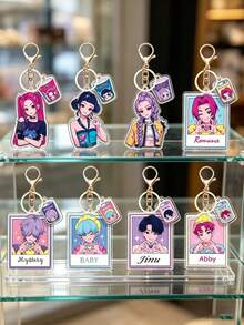 1 chiếc móc khóa acrylic nhiều lớp chủ đề Thợ săn quỷ/Thợ săn phù thủy K-Pop, phụ kiện Thợ săn phù thủy kèm vòng kim loại, thích hợp làm quà tặng tiệc tùng, quà sinh nhật, quà tựu trường, quà Phục sinh, phụ kiện túi xách, quà tặng cho fan K-Pop. - Nhiều màu - Xem 6