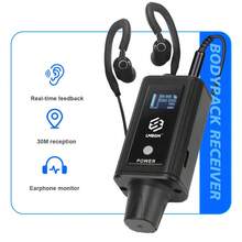 LMBGM UHF Professional Wireless Bodypack Monitor System,Dual Channel,Rechargeable In Ear Monitors,16 Selectable Frequency,164ft Stable Transmission for Concerts Live Sound Stage Performers Studio Musicians Events Speaking Gigs. - A9-2 - Übersicht 6