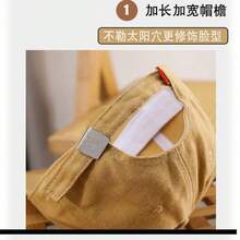 1顶2026夏季男女通用大帽冠舒适硬顶遮阳帽 - 宽檐防晒棒球帽,情侣理想礼物 - 白色 - 查看 11