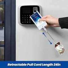1pc Retractable ID Badge Holder With Goose Emblem And Rotating Alligator Clip, Suitable For Nurses, Office Staff, Managers, Students - Multicolor - View 3