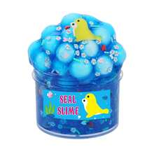 Pink Octopus Coconut Bead Slime, Blue Seal Coconut Ball Clay, Purple Whale Butter Slime, Blue Crystal Slime, Transparent Seawater Blue Large Soft Squeeze Stress Relief And Fresh Green Fog Sea Slime Light Blue Plasticine, Suitable For Parties, Festivals, Party Gifts, Birthdays, Back To School Gifts - Multicolor - View 5
