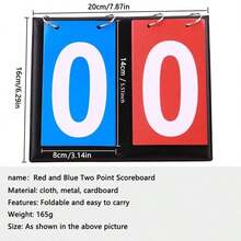 Multi-Digit Tabletop Scoreboard: Detachable, Battery-Free, Ideal For Indoor/Outdoor Sports Games Such As Basketball, Tennis, And Other Sports - Multicolor - View 2