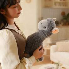 1pc Realistic Plush Alpaca Stuffed Animal Doll, Soft & Comfortable, Cute Animal Shaped Gift, Suitable For Children - Alpaca Curls - View 6