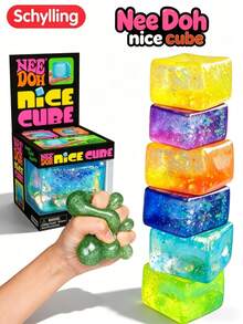 Brinquedo antiestresse macio , brinquedo sensorial com glitter e textura de mármore galáctico, brinquedo para mesa ideal para escola, escritório, viagens, recompensas em sala de aula, lembrancinhas de festa, presentes de formatura e de verão para crianças e adultos. - Multicolorido - Ver 1