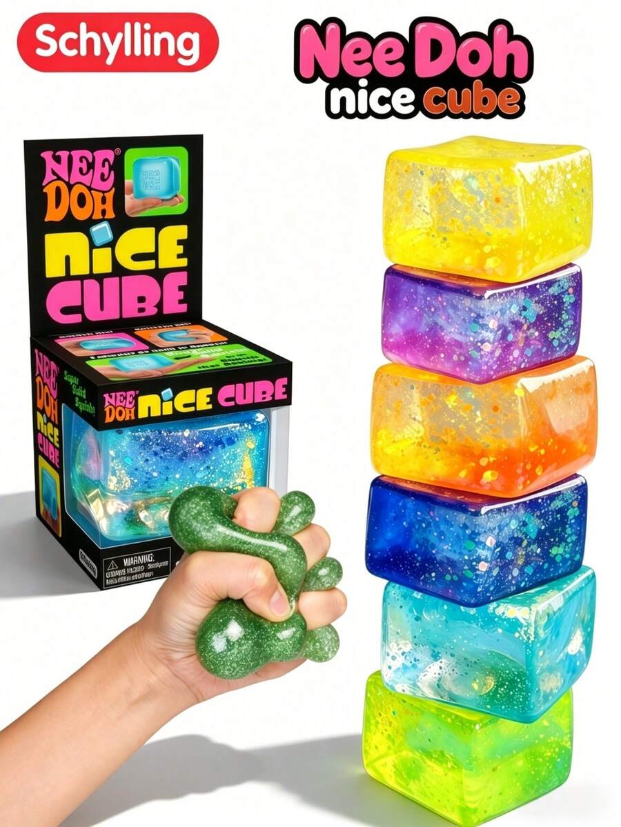 Brinquedo antiestresse macio , brinquedo sensorial com glitter e textura de mármore galáctico, brinquedo para mesa ideal para escola, escritório, viagens, recompensas em sala de aula, lembrancinhas de festa, presentes de formatura e de verão para crianças e adultos. - Multicolorido - Ver 1