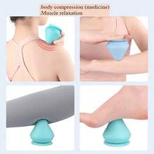 Bóng massage dính, bóng massage cơ bắp có giác hút bằng silicon, dùng cho bàn chân, lưng, eo, vai, cổ. - Nhiều màu - Xem 2