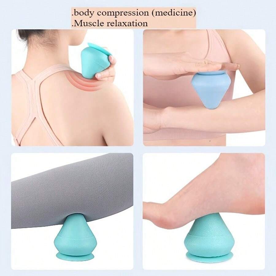 Bóng massage dính, bóng massage cơ bắp có giác hút bằng silicon, dùng cho bàn chân, lưng, eo, vai, cổ.