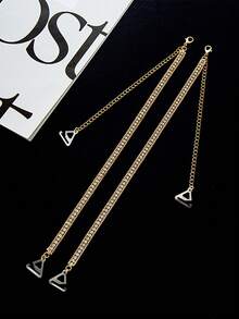 1 Pair Women's Anti-Slip Shoulder Straps, Adjustable Rhinestone Shoulder Chains For Strapless Bras, Bridal Wedding Dress Accessories - Multicolor - View 11
