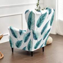 Bộ 2 món bọc ghế in hình hổ co giãn đa năng (1 bọc ghế sofa + 1 bọc đệm ghế) - Lá xanh - Xem 4