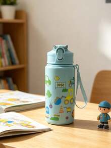 1 bình nước trẻ em 500ml dễ thương có ống hút, tiện lợi mang theo khi đi dã ngoại/đi học, món quà tuyệt vời nhất cho trẻ em. - Nhiều màu - Xem 7