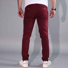 Stretch Gabardine Skinny Pants For Men John Silver - 紫紅色 - 查看 2