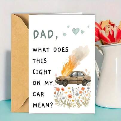 1 Bộ - Thiệp chúc mừng Ngày của Cha hài hước kèm phong bì, thiệp chúc mừng Ngày của Cha và sinh nhật bố vui nhộn, món quà lý tưởng dành cho bố từ con trai hoặc con gái.