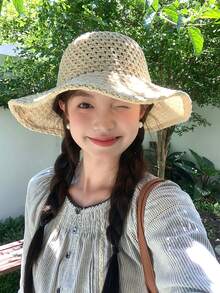 Unisex Hollow Out Bucket Hat, 2026 New Women's Summer Travel Vacation Sun Protection Hat, Suitable For Fishing, Travel And Outdoor Activities,Beach,Holiday - Multicolor - View 5