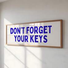1pc Frameless "Don't Forget Your Keys" Corridor Door Decor Panoramic Poster Art, Best Gift For Dorm Party, Bedroom Decor, Funkyposters - Font - View 5