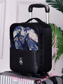 2-In-1 Travel Shoe Storage Bag, Hanging Multi-Pocket Organizer, Multi-Color (Black, Beige), Machine Washable, Space-Saving Luggage Packing Cubes, Portable Shoe Rack, Suitable For Outdoor, Waterproof And Moisture-Proof, Essential For Vacation And Travel - View 4