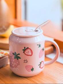 3件套（1个杯子、1个盖子、1根吸管）陶瓷杯，适用于茶、咖啡、牛奶、果汁，也适用于婚礼、派对、礼品、生日、家庭厨房、餐厅、客厅等场合。 - 彩色 - 查看 10