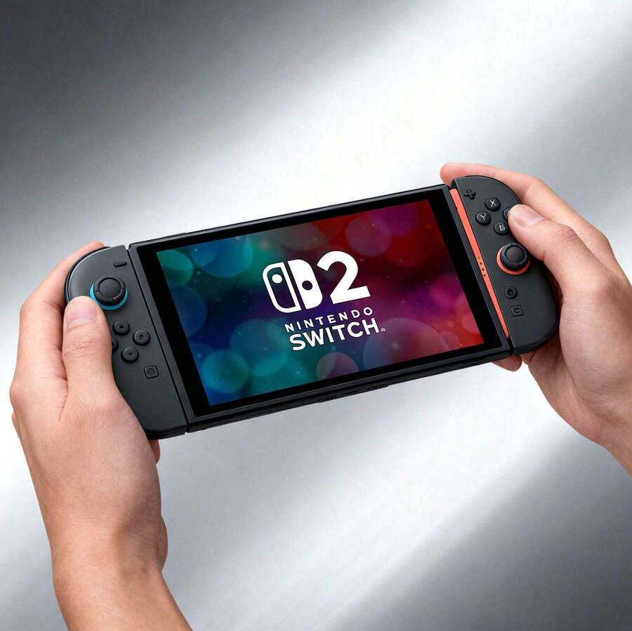 Nintendo Switch Hong Kong Version Switch 2 Game Console: 7.9-Inch OLED HD Screen, 256GB Storage, Portable Handheld Gaming Console, Intelligent Noise-Canceling Microphone, Supports 4K Output, Multi-Language System. - View 1