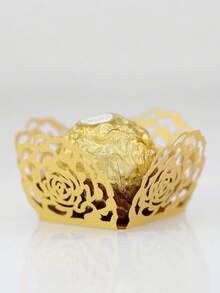 20pcs/10pcs Lace Paper Chocolate Candy Boxes, Elegant Dessert Cups, Suitable For Wedding Party Favors, Party Decorations And Home Decor - View 6