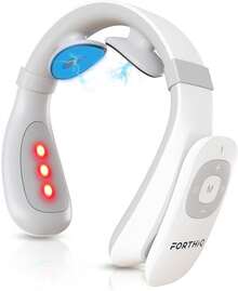 Neck TENS Machine With Heat, Neck Massager With 15 Levels Deep Tissue Massage, Portable Soothing Home Spa Neck Care Device - White - View 9