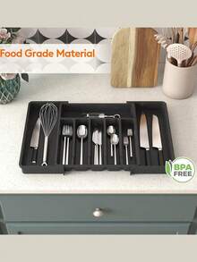 Expandable Drawer Organizer, Adjustable Utensil Storage Box, Fork, Spoon And Other Cutlery Sorting Container, Suitable For Drawer, Countertop And Cabinet, Kitchen Storage And Organization, Kitchen Accessories - Multicolor - View 6