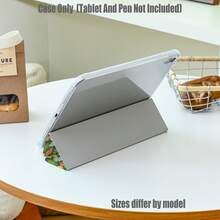 三叶草图案三折高透明亚克力保护壳，带笔槽。适用于 Mini 4/5/6/7、Air 1/2/3/4/5/6/7、5/6/8/10/11、Pro 10.5/11/12.9/13；MatePad、荣耀 V9/GT、5/6/7/Pro、Pad；S6 Lite/S7/S8/S9/S10/A8/A9。 - 彩色 - 查看 6