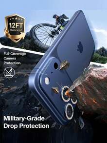CASECOPS 2件裝藍色相機鏡頭保護貼，相容 iPhone 18 Pro Max/18 Pro/17 Pro Max/17 Pro，鑲嵌閃亮鑽石，頂級 9H 鋼化玻璃，強效黏著，完美貼合手機殼，防刮、防指紋、防塵，全面防刮防衝擊高品質鏡頭蓋 - 點鑽藍 - 查看 2