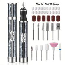 12-In-1 Electric Nail Drill Kit, Multi-Function Nail Grinder, USB Rechargeable - For Thick Nails, Professional 4-Speed Electric Nail File, Nail Polishing & Shaping Tool, Manicure Tool, Great Women Gift, Quality Product At Reasonable Price - Black - View 11