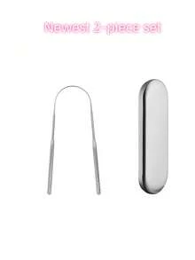 3pcs/2pcs Set Stainless Steel Tongue Scraper, For Removing Tongue Coating & Reducing Bad Breath, Oral Hygiene Tool, Easy To Use Oral Cleaning Kit - Silver - View 10