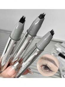 Multi-Tip Eyebrow Pencil - Waterproof & Quick-Drying, Fork-Tip Allows Natural Hair-Like Strokes, Suitable For Beginners, Great Gift For Valentine's Day Or Mother's Day - Multicolor - View 3
