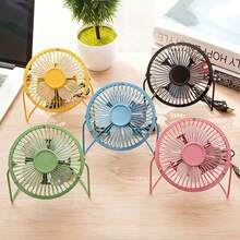 4-Inch Silent USB Mini Fan, 360-Degree Rotating Desk Fan, Summer Cooling, Portable, Notebook - 隨機顏色 - 查看 8