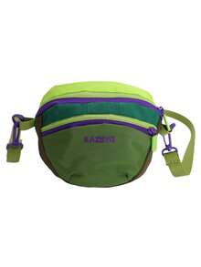 Colorblock Waist Bag | 6 Colors Available, Dual Zipper Compartments For Phone, Keys, Lipstick; Lightweight For Organized Travel; Adjustable Metal Buckle Strap, Instantly Converts From Waist Bag To Crossbody Bag; Suitable For Commuting, Shopping, Sports And Travel - Multicolor - View 10