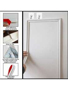 Self-Adhesive Waterproof PVC Embossed Wall Sticker - Flexible And Easy To Peel, Suitable For Doors, Tiles, Cabinets, Mirrors And DIY Home Decor Projects, Cabinet Edges | Self-Adhesive Strips - Multicolor - View 12