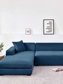 1pc Solid Color Milk Silk Stretch Sofa Cover, Modern All-Season Full Coverage Sofa Protector, Pet-Friendly, Machine Washable, Home Decor, 1-Seater, 2-Seater, 3-Seater, 4-Seater - Peacock Blue - View 4