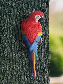 1pc - Handmade Parrot Sculpture - Vibrant Color, Detailed Resin Art Statue, Suitable For Home And Garden Decor - Ideal Gift For Bird And Art Lovers, Perfect For Indoor Decoration - 1PC - View 4