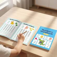 48-Page Children's Writing Practice Workbook, Includes 0-100 Number Tracing Exercises, Interactive Learning Activities, Suitable For Preschool, Kindergarten, And Home Learning, Develops Hand-Eye Coordination And Math Skills, Applicable For Ages 3+ - Multicolor - View 3