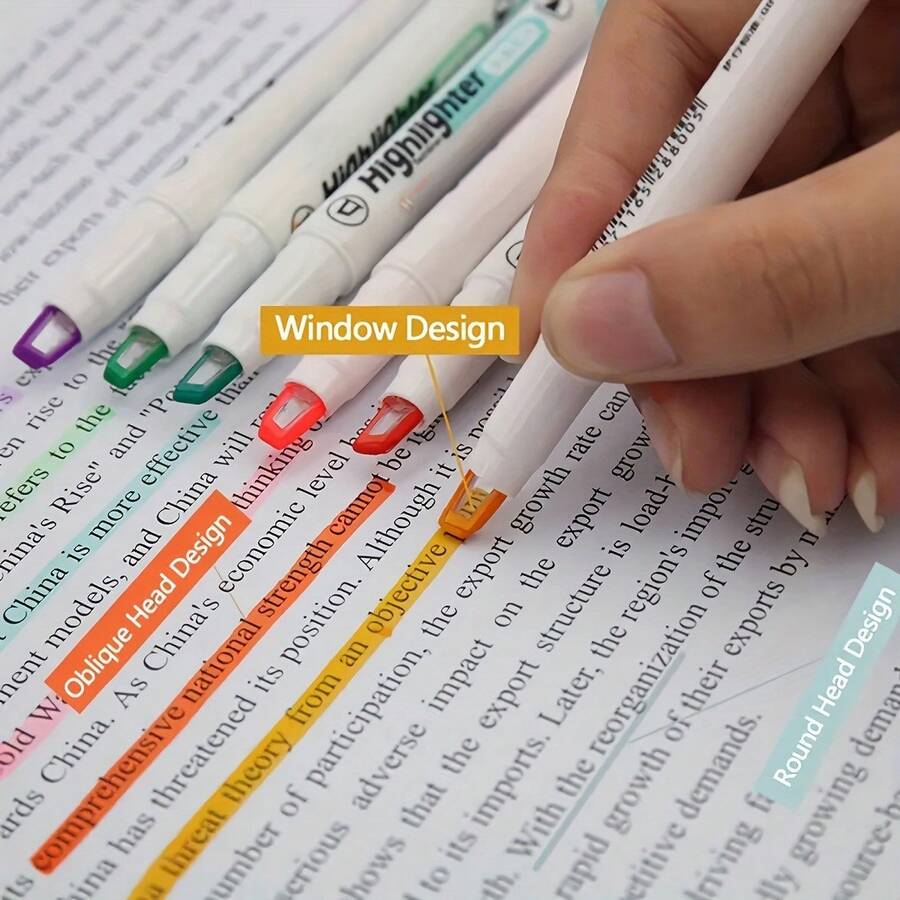Bộ 6 bút dạ quang trong suốt, hiệu Pineapple Pen. - Nhiều màu - Xem 1