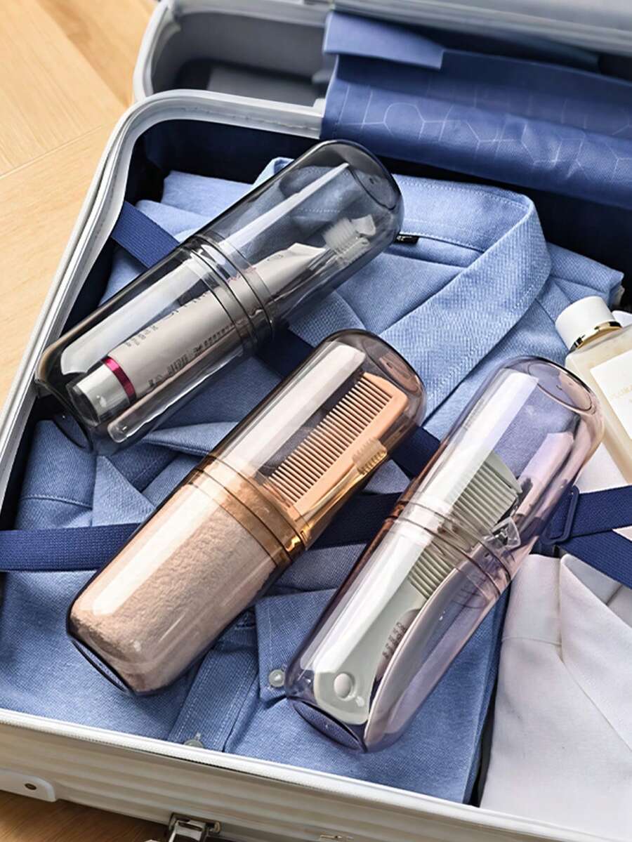 透明牙刷杯 牙刷收納盒 便攜式牙膏收納 旅行洗漱杯 商務出差 開學季 家用旅行必備配件