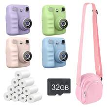 Kids Instant Print Camera, 16x Zoom 1080P HD Video Selfie Digital Camera, Portable Toy With 1 Roll Of Printing Paper, Selfie Digital Camera With Printing Paper, Suitable For Kids Outdoor Activities - Kids Instant Print Camera - Multicolor - View 3