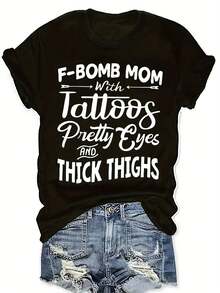 F-Bomb Mamá - Camiseta de manga corta regular - Negro - Ver 2